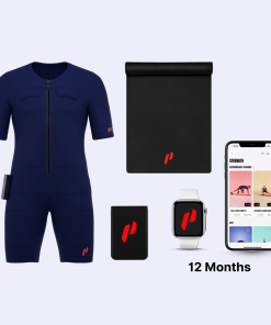 NOVA Ultimate-pakke:<br>PEPPER NOVA EMS-drakt + Power Box + 12 måneder Premium + treningsmatte