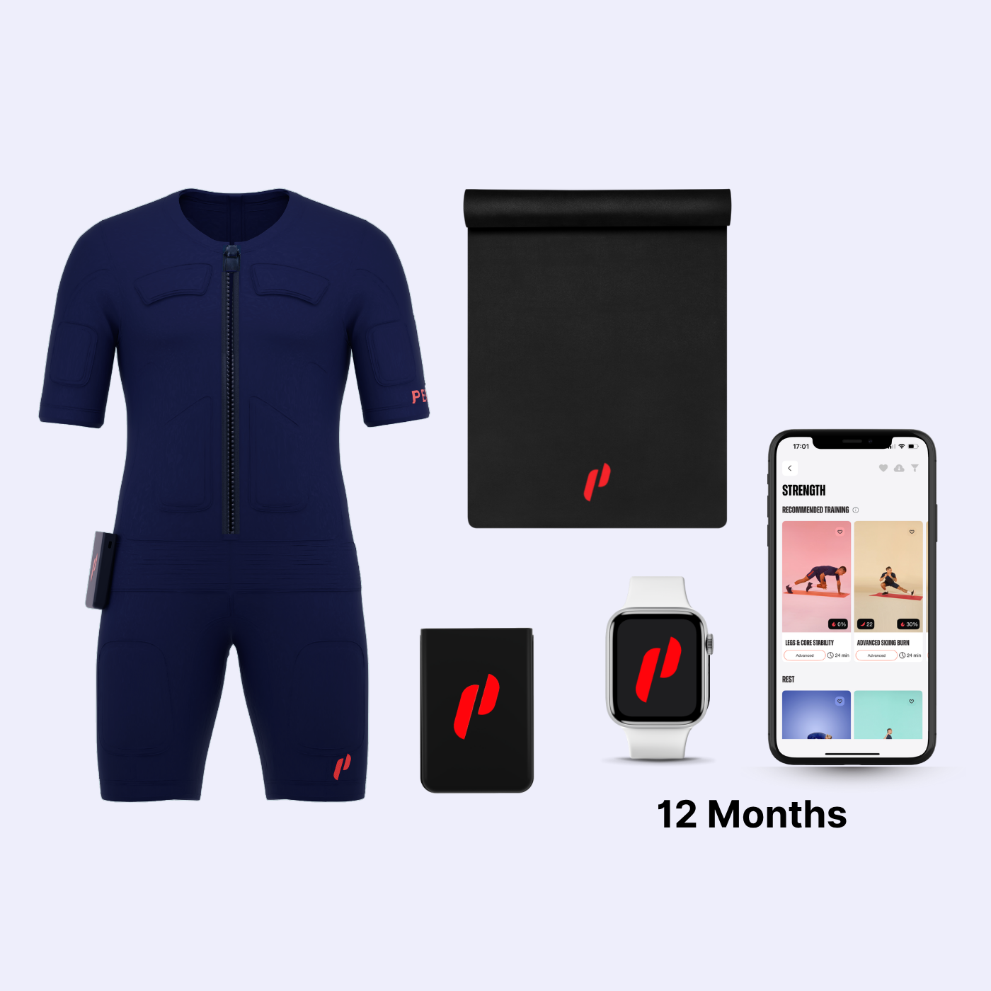 NOVA Ultimate-Pakket:<br>PEPPER NOVA EMS-pak + Power Box + 12 maanden Premium + trainingsmat